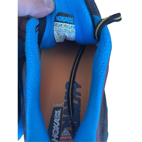HOKA One One Mens Black And Blue Lace Up Arahi 2 Sneaker Athletic Shoes Size 11 main image 7